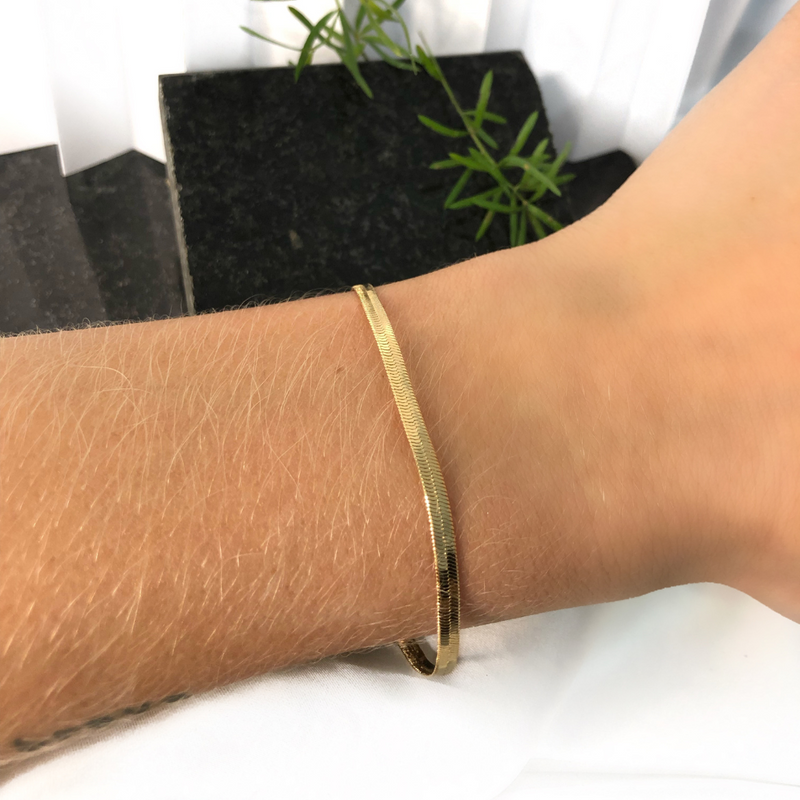 Pulseira de Fita - Joia Banhada a Ouro 18k